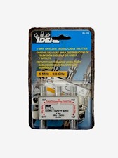 IDEAL 4-WAY HDTV / DIGITAL CABLE SPLITTER 85-334, 5MHZ- 2.3 GHZ.Silver Metal New