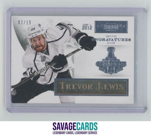 2012-13 Panini Dominion Silver Engravatures Trevor Lewis /15 #20 Los Angeles