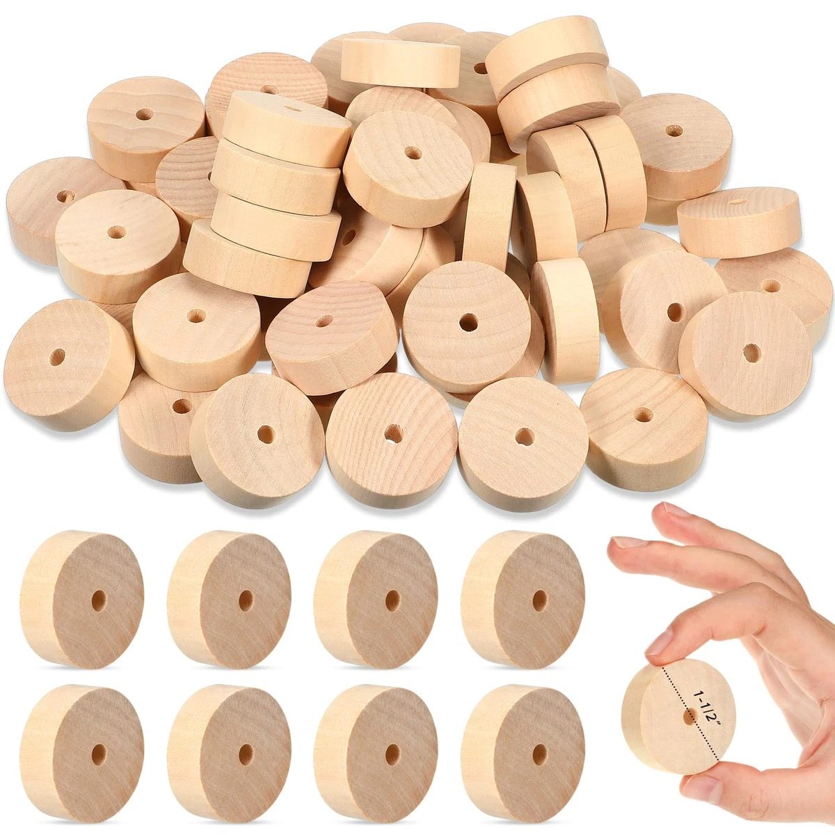PRETYZOOM 10 Discos De Madera Redondos De 10 Cm Para Manualidades Y Ruedas De Vehículos Pequeños