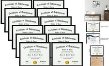 8.5 x 11 Frame 12 Pack, Certificate Award Document Diploma Frame 8.5x11 Black