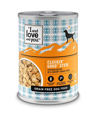 Cluckin Good Grain Free Dog Food Chunky Stew 13 Ounce Pack of 12 Cans