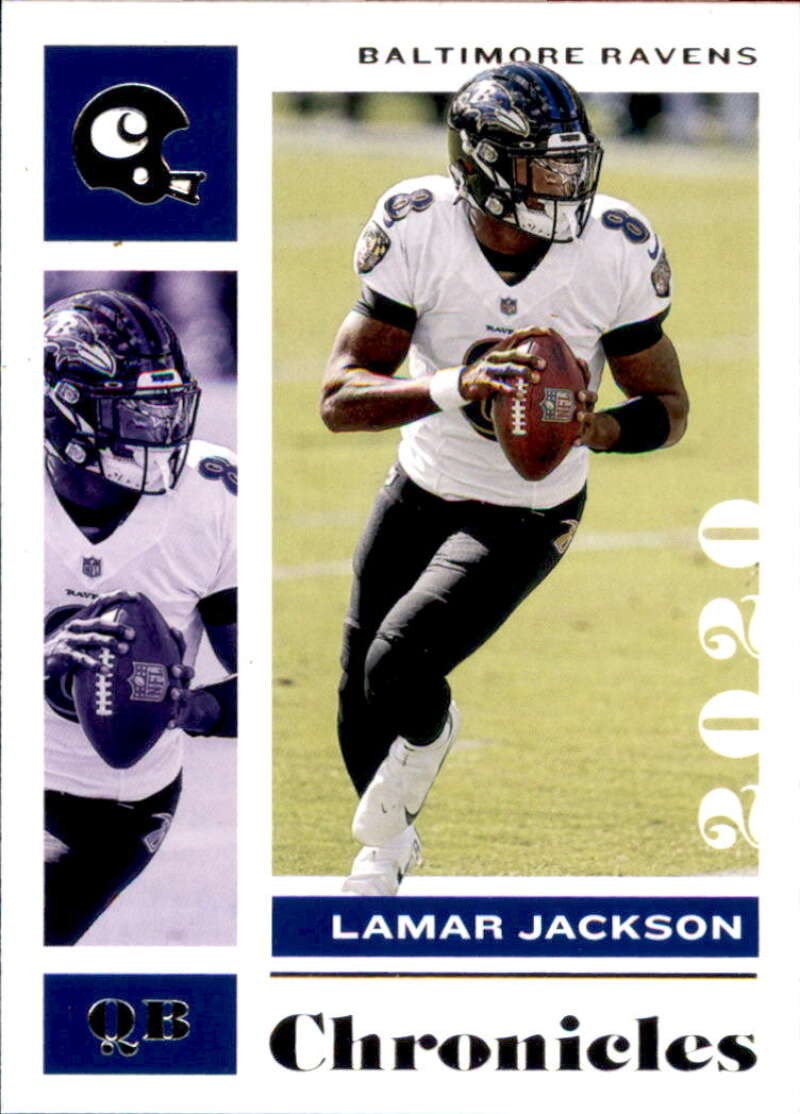 2020 PANINI CHRONICLES BASE CHRONICLES #7 LAMAR JACKSON BALTIMORE RAVENS FOOTBAL