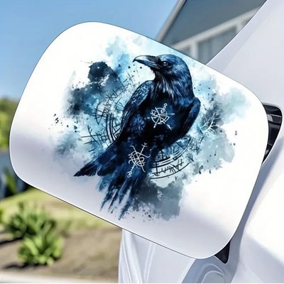 Rabe Runen Auto Aufkleber  Wikinger Stil Dekorativer Sticker Motorrad Laptop