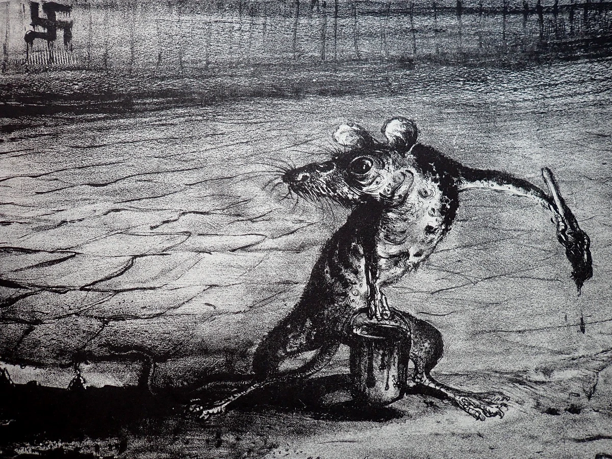 LLL! „Die Ratte" Druck! Nationalsozialismus Holocaust Trump Nazis A. Paul Weber