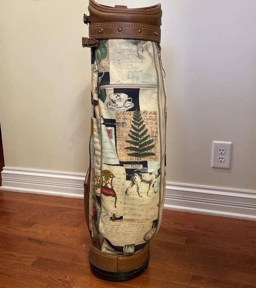 Rara bolsa feminina de carrinho de golfe 6 vias com 4 bolsos com zíper em bom estado - Imagem 3 de 4