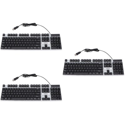  Set of 3 Game Tastatur Rgb Gaming Kabeltastatur Computertastatur