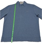 Vineyard Vines 1/4 Zip Performance Blue Striped Pullover Mens Size Large Golf