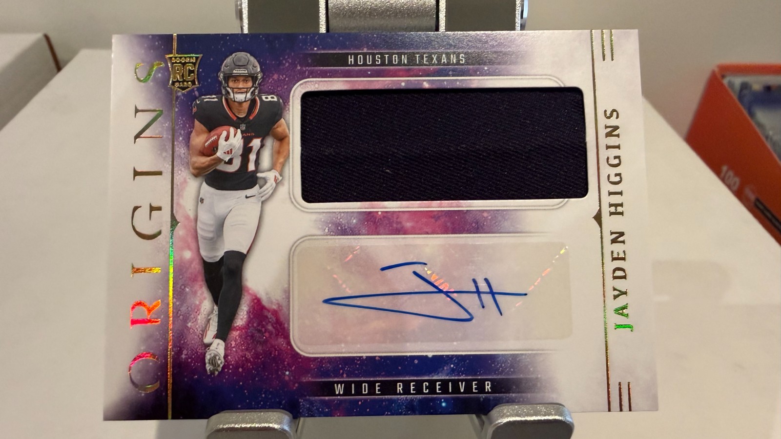 2025 Panini Origins Jayden Higgins Rookie Jersey Patch Auto RPA #RJJ-JHS