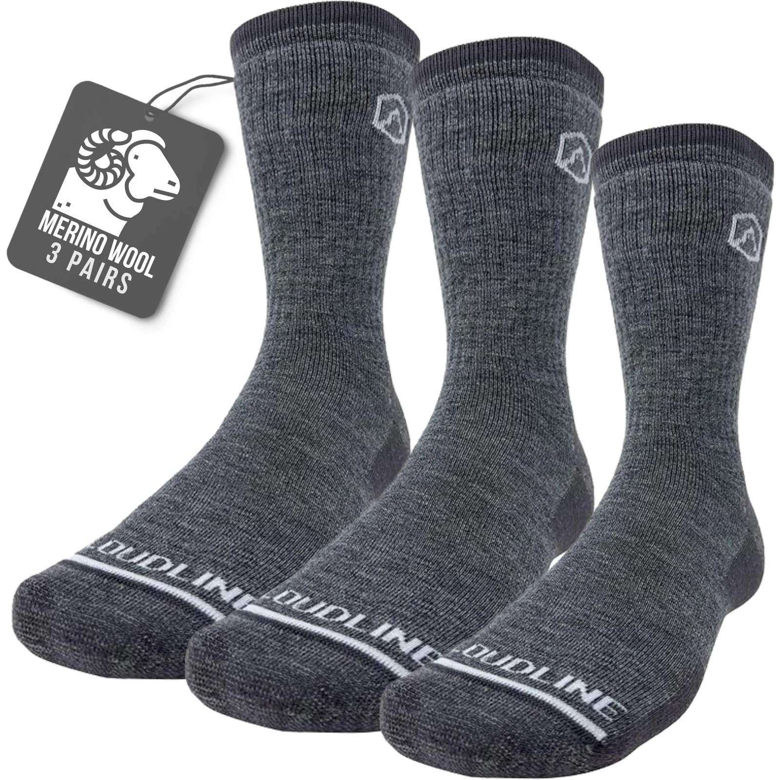 CloudLine Men’s and Women’s Merino Wool Hiking Socks - Light Cushion, Warm, S...