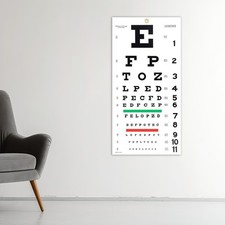Eye Chart 22.05inchx10.63inch No Fading Educational Kids Gift Wall Decoration