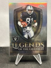 2025 Topps Chrome - Legends of the Gridiron Tim Brown #LOG-22 Refractor