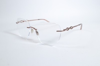 Mulberry VML245 Damen Silber 0A40 Randlos Metall Brille Brillengestell