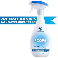 Pooph Pet Odor Eliminator Spray 24 oz   Fragrance Free, No Harsh Chemicals