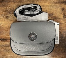 Marc Jacobs The Turn Lock Saddlebag Crossbody Small 4R3HMS002H02 ROCK GREY NWT