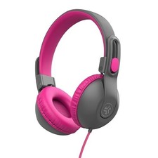 JLab JBuddies Studio 2 Wired Kids Headphones with Microphone - Gray/Pink