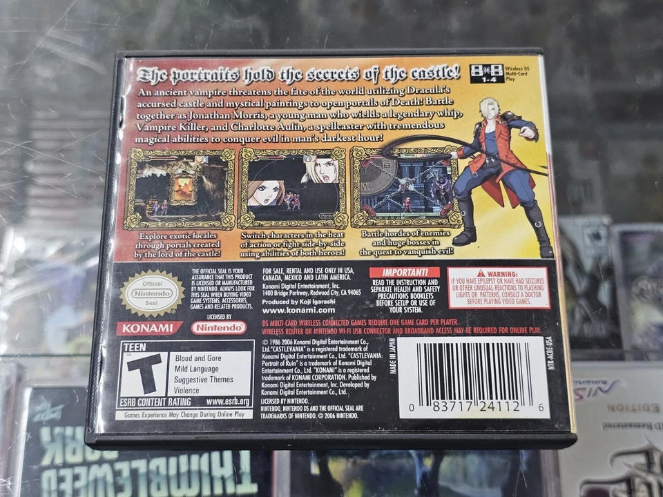 Castlevania Portrait of Ruin Nintendo DS 2006 Juego Completo CIB con Manual PROBADO Foto 2 de 4