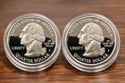 (2) 90% Silver Proof Washington Quarters – Random From U.S. Mint Set Lots