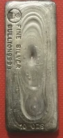 Vintage Harrington 10 oz Silver Bullion Bar 0.999 Fine Silver Ingot