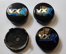4x VXR Vauxhall Alloy Wheel Hub Centre Cap Set of 4 Caps 3D Logo 60mm Black Blue