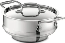 All-Clad Specialty Stainless Steel Universal Steamer for Cooking 3 Quart Food