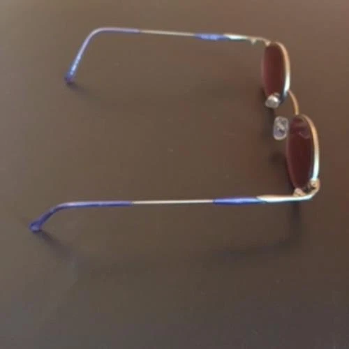 Gafas de segunda mano CYNTHIA ROWLEY marco metálico modelo CR49 AZUL hechas en Japón Foto 4 de 4