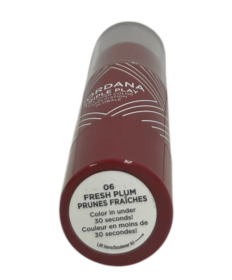 Rubor Jordana Triple Play aplicación todo color (0,20 oz/6 g) #06 ciruela fresca Foto 3 de 3