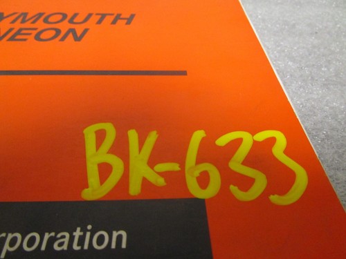 2000 BODY DIAGNOSTIC PROCEDURES DODGE NEON,PLYMOUTH NEON 81-699-98144 - Bild 4 von 4