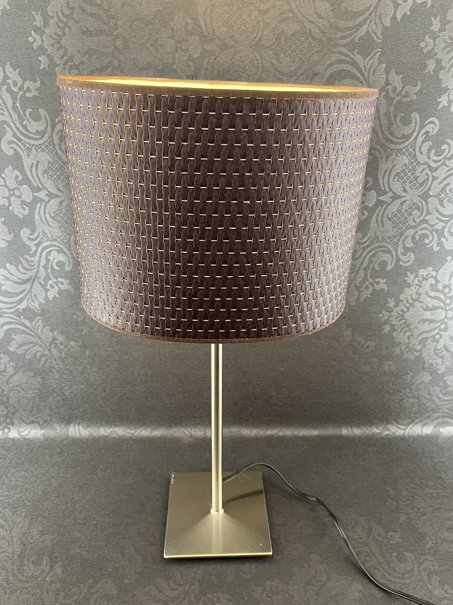 IKEA Alang Burgundy Brown Silver Adjustable Table Lamp Light