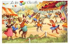 Animals - No. 88903 - Cats - La Fête à cha-ville - Cats dressed at a f�