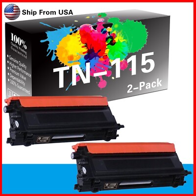 2PK TN115 TN-115 Toner Cartridge for MFC-9450CDN MFC-9840CDW Printer (Black)