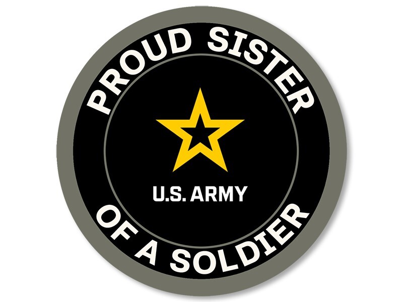 Proud Sister Of US Marine Sticker - Round Vinyl Decal 3 Inch USMC Licensed
