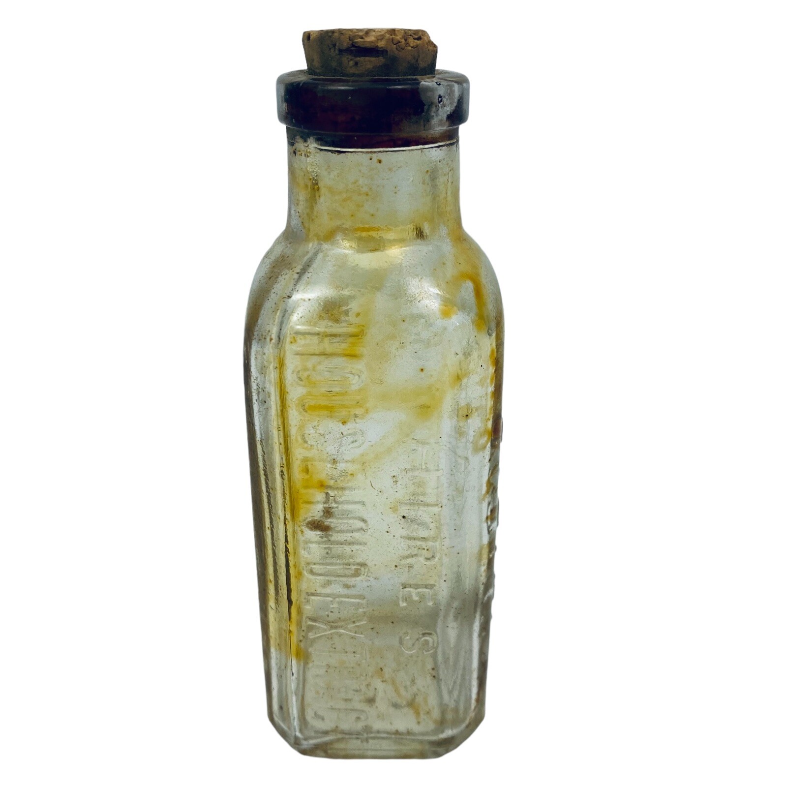 Vintage or Antique HIRES Root Beer Bottle WITH CORK Philadelphia PA 4.5