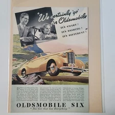 1937 Oldsmobile Magazine Original Print Ad