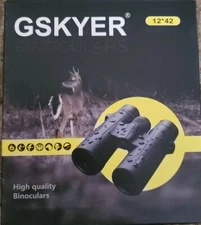 Gskyer Binoculars, 12x42 Binoculars for Adults Kids Hunting Sports Bird Watching