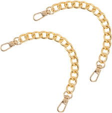 2Pcs Purse Extender Chain,Gold Purse Chain Strap,Short Chain for Crossbody Bags,