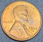 GEM BU Uncirculated Nicer Low Mintage 1942 D Lincoln Wheat Cent -SP187