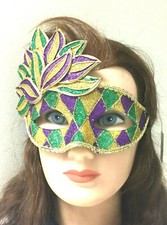 Masquerade Mardi Gras Parties Events Masks Unisex Hand Painted Wear or Display