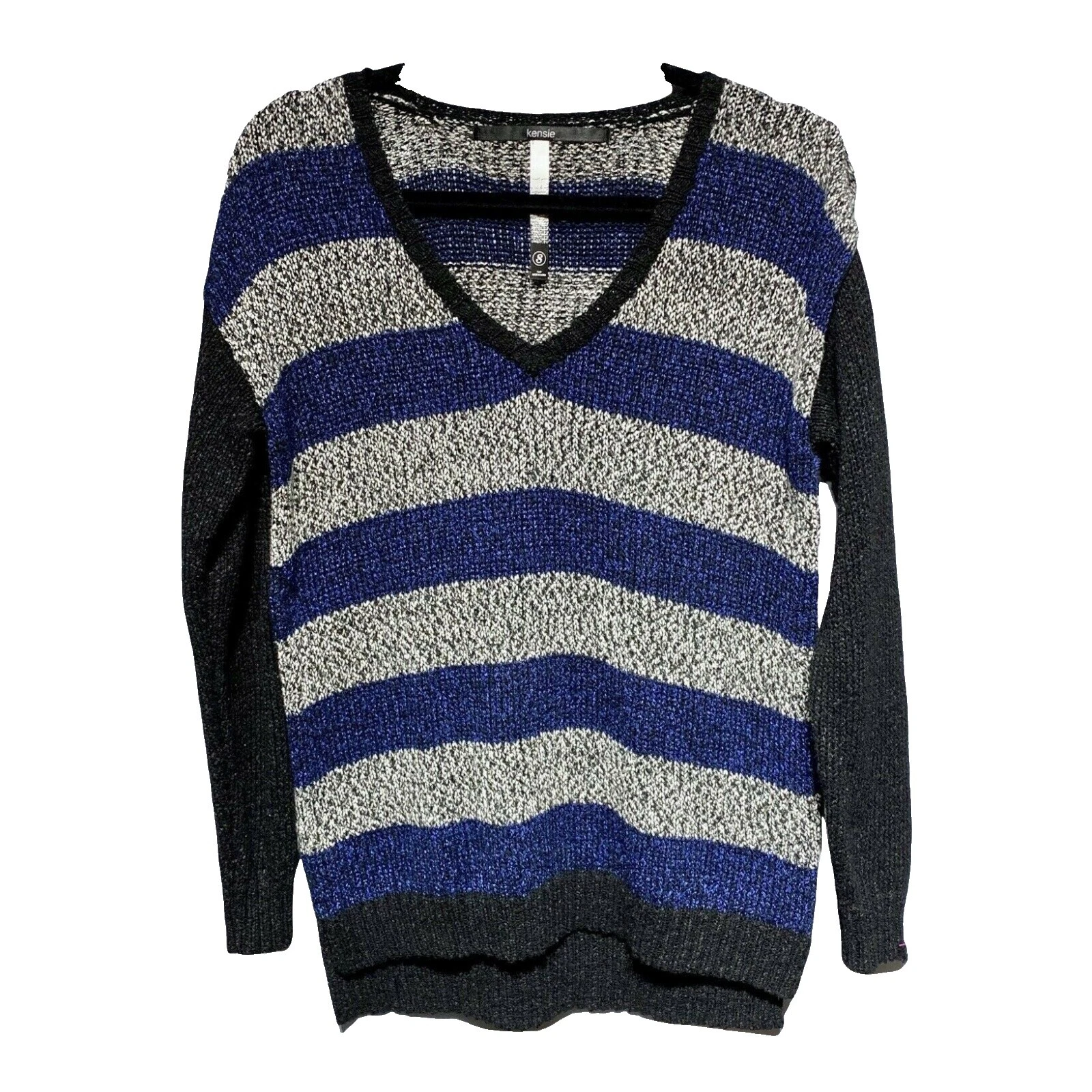 Kensie Girl Black Striped Sweaters for Women