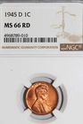 1945-D Lincoln Wheat Reverse Cent NGC Graded MS66 RD (4968789-010)
