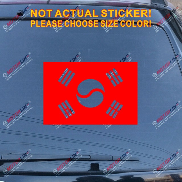 South Korea Flag Decal Sticker Car Vinyl pick size color no bkgrd