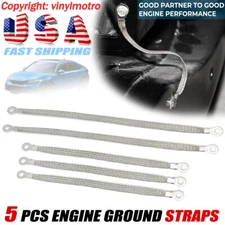 5X Universal Engine Ground Straps For Truck Car 3-10" AND 2-13" w/ 5/16" Lugs US