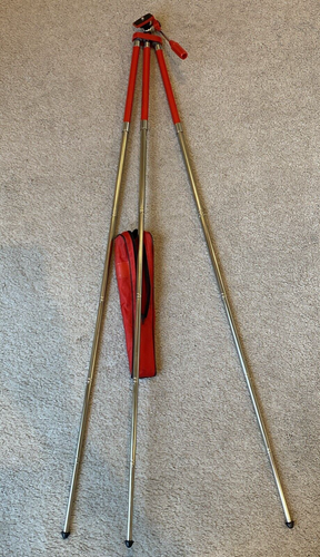 Vintage Stitz T-6 Compact Folding Telescopic red Tripod w/Ball Head 36" - Picture 4 of 4