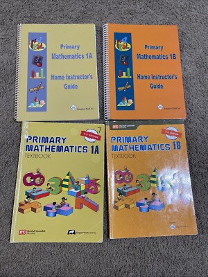 Singapore Math Primary Mathematics 1A 1B Student Teacher LOT SET 1st Grade