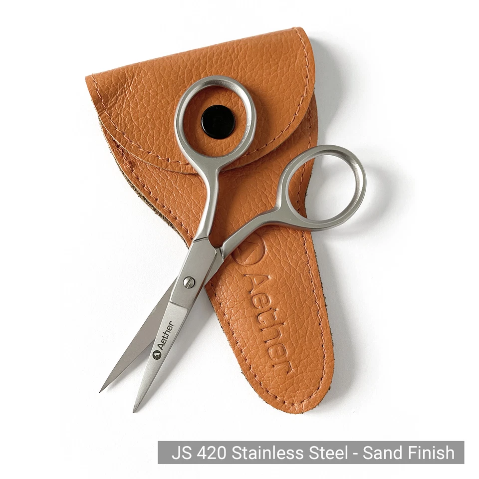 Cuticle Nail Scissors Sharp Edge Straight Curved 420 Stainless Steel Eyebrow  - Image 3 of 4