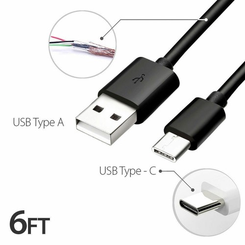 6FT USB Cable Type C Fast Charger For Samsung Galaxy S8 S9 S10 S20 Note 9 10 20 - Photo 4 sur 18