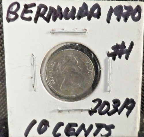 CIRCULATED 1970 10 CENTS BERMUDA COIN (20319)1.... - Afbeelding 3 van 3