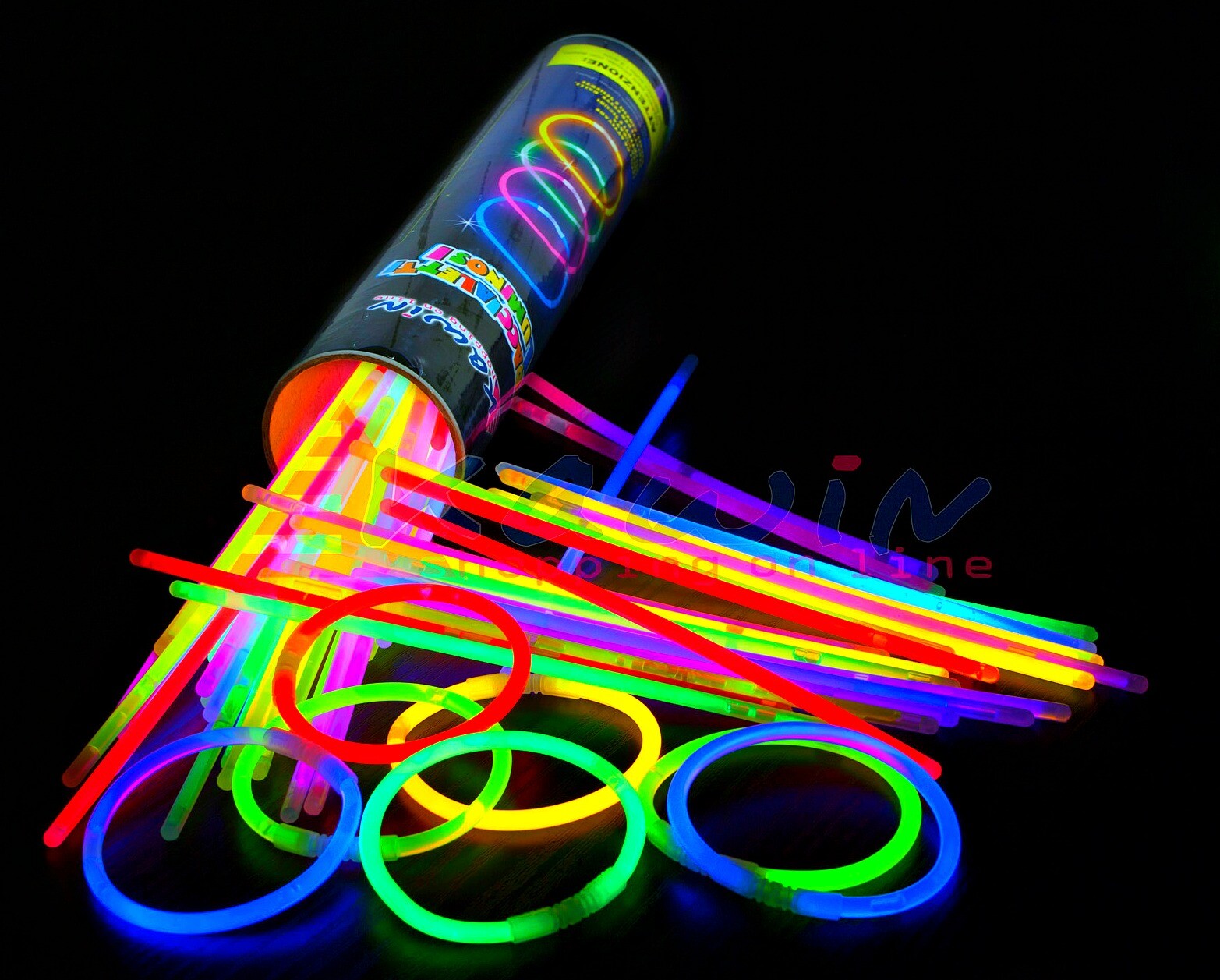 Partylandia Shop- BRACCIALI Braccialetti Luminosi Fluorescenti Starlight