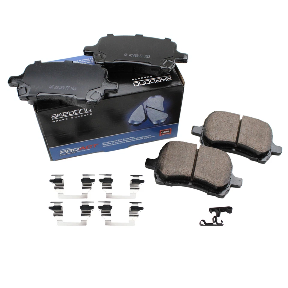 Передние дисковые тормозные колодки ProAct для Chevy HHR Malibu Pontiac G5 G6 Akebono ACT1160 - Изображение 3 из 4