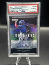 2021 Panini PRIZM Draft Picks PROSPECTS P-GM GABRIEL MORENO AUTO PSA 10 POP 1 RC