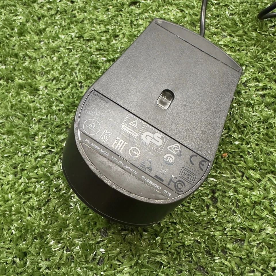 Lenovo Essential USB Mouse Wired 2-Button Black Red Scroll Wheel Optical Mouse - Image 4 of 4